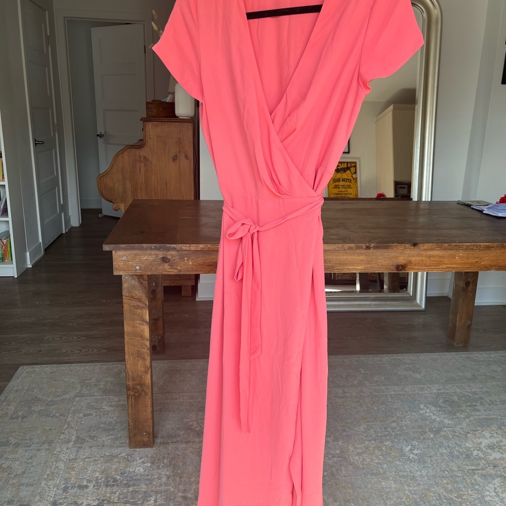 Babaton Coral Wrap Dress